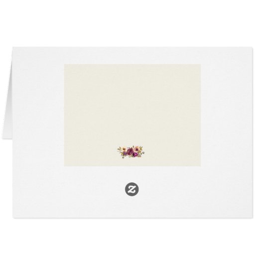 秋のエレガント水彩フローラお礼 (裏面横)