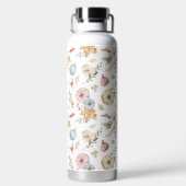 秋のエレガント水彩模様 ウォーターボトル (背面)