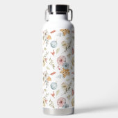 秋のエレガント水彩模様 ウォーターボトル (正面)