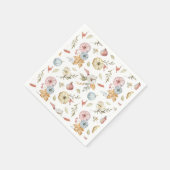 秋のエレガント水彩模様 スタンダードカクテルナプキン (角)