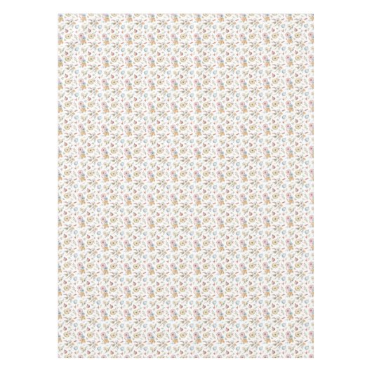 秋のエレガント水彩模様 テーブルクロス (正面)