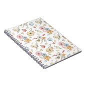 秋のエレガント水彩模様 ノートブック (右側)