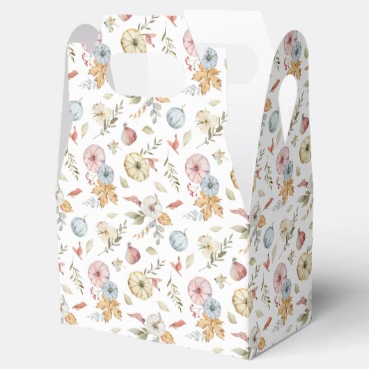 秋のエレガント水彩模様 フェイバーボックス (オープン)