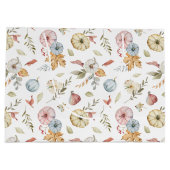 秋のエレガント水彩模様 ラージペーパーバッグ (裏面)