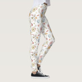 秋のエレガント水彩模様 レギンス (右)