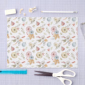 秋のエレガント水彩模様 薄葉紙 (クラフト)