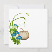 秋のエレガント秋の葉カボチャ感謝祭 招待状 (裏面)