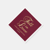 秋のエレガント秋インラブブルゴーニュ結婚ズ スタンダードカクテルナプキン (角)