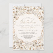 秋のエレガント秋インラブ婚約パーティ 招待状 (正面)