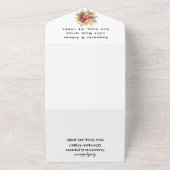 秋のエレガント秋フローラ結婚式RSVP オールインワン招待状 (外側)