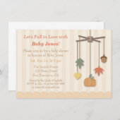 秋のエレガント秋ベビーシャワー招待状 招待状 (正面/裏面)