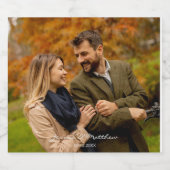 秋のエレガント秋水の色の写真へようこそ スパークリングワインラベル (シングルラベル)