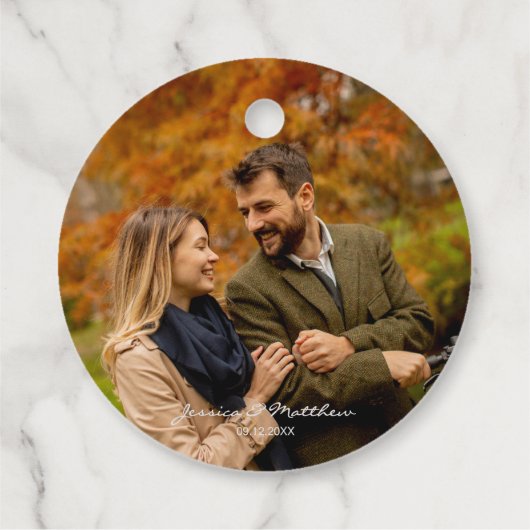 秋のエレガント秋水の色の写真へようこそ フェイバータグ (裏面)