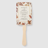 秋のエレガント結婚式 プログラムハンドファン ハンドファン (正面)