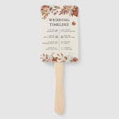 秋のエレガント結婚式 プログラムハンドファン ハンドファン (裏面)