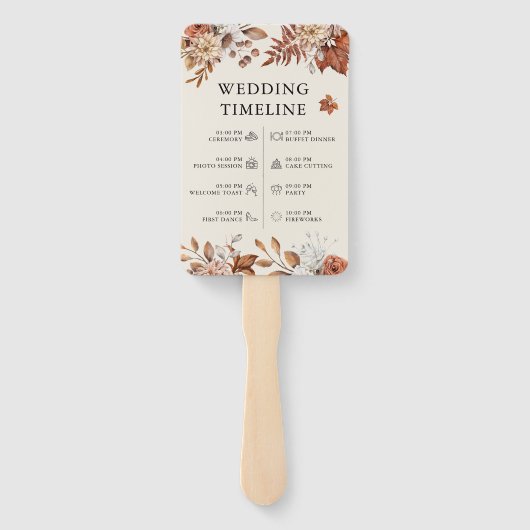 秋のエレガント結婚式 プログラムハンドファン ハンドファン (裏面)