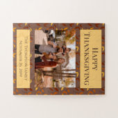 秋のエレガント葉の家族写真 ジグソーパズル (横)