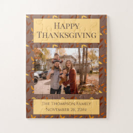 秋のエレガント葉の家族写真 ジグソーパズル