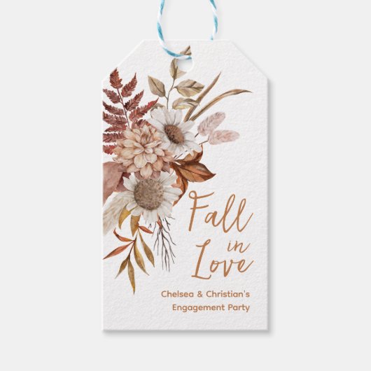 秋のエンゲージメントパーティー ギフトタグ (正面)