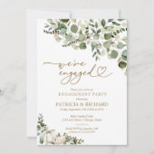 秋のエンゲージメントパーティー 招待状 (正面)