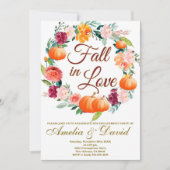 秋のエンゲージメント招待状, 秋のカップルシャワーパーティー招待状 招待状 (正面)