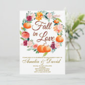秋のエンゲージメント招待状, 秋のカップルシャワーパーティー招待状 招待状 (スタンド正面)
