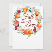 秋のエンゲージメント招待状, 秋のカップルシャワー 招待状 (裏面)