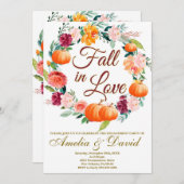 秋のエンゲージメント招待状, 秋のカップルシャワー 招待状 (正面/裏面)