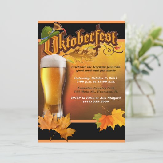 秋のオクトーバーフェスト招待 招待状 (スタンド正面)