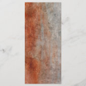 秋のオレンジとグレーの水の色結婚のメニュー メニュー (裏面)