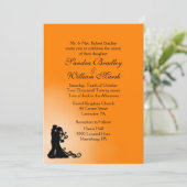 秋のオレンジと黒の美し結婚さ 招待状 (スタンド正面)