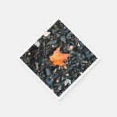 秋のオレンジの葉 スタンダードカクテルナプキン (角)