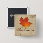 秋のオレンジは新婦付添人葉の恋に落ちます 缶バッジ (正面&裏面)