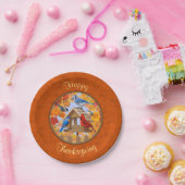 秋のオレンジを採集する給餌機 ペーパープレート (パーティー)