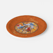 秋のオレンジを採集する給餌機 ペーパープレート (アングル)