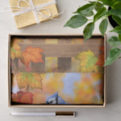 秋のオレンジを採集する給餌機 薄葉紙 (ギフト)