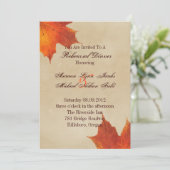 秋のオレンジ紅葉結婚のリハーサルディナー 招待状 (スタンド正面)
