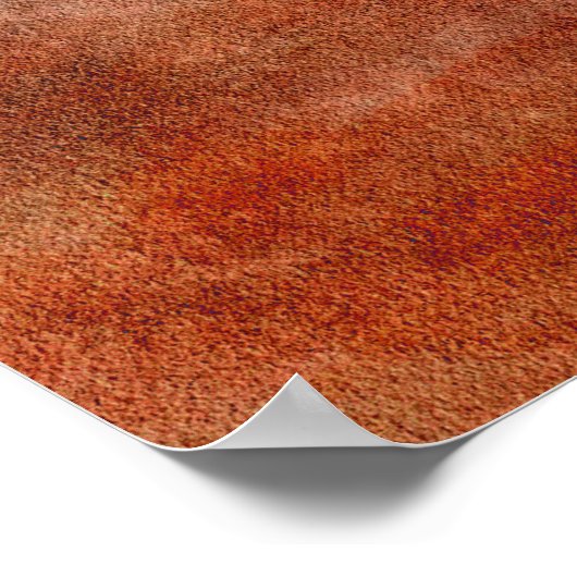 秋のオレンジ色のグレーのウェディングカード&ギフト ポスター (角)