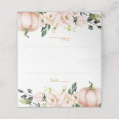 秋のオレンジ色のポストカードと食事案内カード プレイスカード (外部開封)