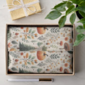 秋のオレンジ色の水彩パンプキン模様 薄葉紙 (ギフト)