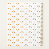 秋のオレンジ色の水彩植物野花 プランナー手帳 (裏面)