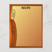秋のオレンジ色の茶色のカボチャのあなたのレシピ ポストカード (正面)