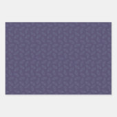 秋のオークのラッピング紙 – プラム/ティール（緑がかった色）/トウモロコシ ラッピングペーパーシート (正面2)