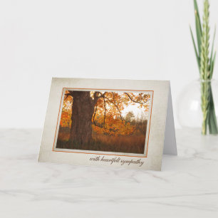 秋のオークの同情カード カード