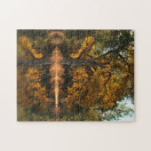 秋のオークの木が挑戦的 ジグソーパズル (横)