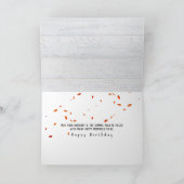 秋のオークの木の窓ビュー カード (内部)