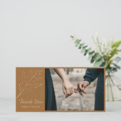 秋のオークの葉ありがとう サンキューカード (スタンド正面)