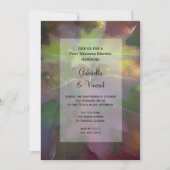 秋のオークの葉のハイドランジア　結婚式後ブライド＆ブレストの朝食 招待状 (正面)