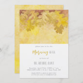 秋のオークの葉の翌朝 招待状 (正面/裏面)