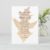 秋のオークの葉の赤ちゃんシャワー 招待状 (スタンド正面)